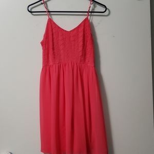 Coral pink dress